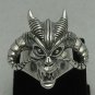 STERLING SILVER RING SKULL BIKER DEVIL SOLID SIZE P-Z