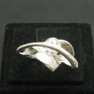STERLING SILVER RING SOLID 925 ROLLING CZ SIZE G - T