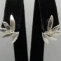 STYLISH STERLING SILVER EARRINGS LEAF 925 NEW E000346 EMPRESS SOLID
