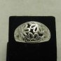 STERLING SILVER RING FLOWER BAND NEW SOLID 925 SIZE H-V