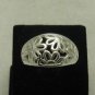 STERLING SILVER RING FLOWER BAND NEW SOLID 925 SIZE H-V