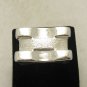 STYLISH STERLING SILVER HEAVY RING SOLID 925 SIZE J - T