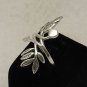 STERLING SILVER RING FLOWER LEAF SOLID 925 NEW SIZE G - T