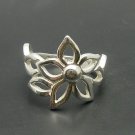 STERLING SILVER RING SOLID 925 FLOWER NEW SIZE G - T