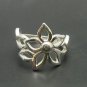 STERLING SILVER RING SOLID 925 FLOWER NEW SIZE G - T