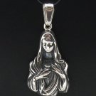 STERLING SILVER PENDANT 925 MOTHER OF GOD HANDMADE NEW PE000477 SOLID EMPRESS