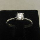 STERLING SILVER ENGAGEMENT RING SOLID 925 NEW SIZE G - T