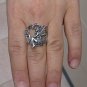 STYLISH STERLING SILVER RING SOLID 925 FAIRY WINGS FLOWERS NEW SIZE H-V EMPRESS