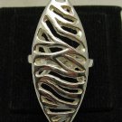 LONG STERLING SILVER RING SOLID 925 ELLIPSE NEW SIZE A - V