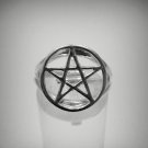 STERLING SILVER RING SOLID 925 PENTAGRAM NEW ADJUSTABLE SIZE