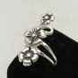 STERLING SILVER RING SOLID 925 FLOWER SIZE H-T NEW