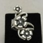 STERLING SILVER RING SOLID 925 FLOWER SIZE H-T NEW