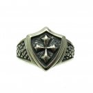 STERLING SILVER MEN RING SOLID 925 CROSS NEW SIZE L - Z++ R001324 EMPRESS