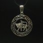 STERLING SILVER PENDANT CHARM ZODIAC SIGN TAURUS 925