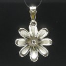 STERLING SILVER PENDANT FLOWER CHARM 925 NEW PE000308 EMPRESS SOLID
