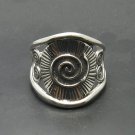 STERLING SILVER RING 925 SPIRAL SOLID ADJUSTABLE SIZE