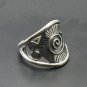 STERLING SILVER RING 925 SPIRAL SOLID ADJUSTABLE SIZE