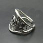 STERLING SILVER RING 925 SPIRAL SOLID ADJUSTABLE SIZE