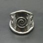 STERLING SILVER RING 925 SPIRAL SOLID ADJUSTABLE SIZE