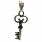 STERLING SILVER PENDANT VINTAGE KEY SOLID 925 PE000890 EMPRESS