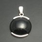 STERLING SILVER PENDANT NATURAL BLACK ONYX NEW 925 PE000217 SOLID EMPRESS