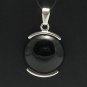 STERLING SILVER PENDANT NATURAL BLACK ONYX NEW 925 PE000217 SOLID EMPRESS