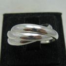 STERLING SILVER RING TRIPLE BAND 2.5mm SOLID 925 NEW SIZE H - Z++
