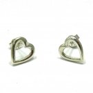 STERLING SILVER EARRINGS SOLID 925 SMALL HEARTS NEW E000472 EMPRESS