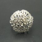 STERLING SILVER RING SOLID 925 FLOWER ADJUSTABLE SIZE