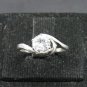 STYLISH SOLID STERLING SILVER RING 925 CZ NEW SIZE G - R