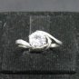 STYLISH SOLID STERLING SILVER RING 925 CZ NEW SIZE G - R