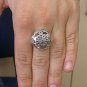 STERLING SILVER RING FLOWER SOLID 925 NEW SIZE H - V
