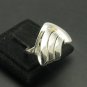 STYLISH EXTRAVAGANT STERLING SILVER RING SOLID 925 NEW SIZE H - T