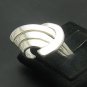 STYLISH EXTRAVAGANT STERLING SILVER RING SOLID 925 NEW SIZE H - T
