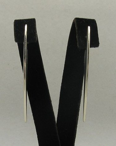STYLISH STERLING SILVER EARRINGS HEART MATT FINISHED SOLID 925 NEW