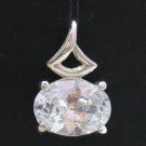 STYLISH STERLING SILVER PENDANT SOLID 925 15x10MM CZ NEW