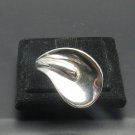 STYLISH PLAIN STERLING SILVER RING LEAF SOLID 925 NEW SIZE H - T