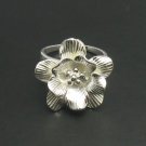 STERLING SILVER RING SOLID 925 FLOWER NEW SIZE G - Z