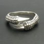 STERLING SILVER RING SOLID 925 DRAGON CLAWS BIKER NEW SIZE L - Z++