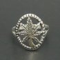 STERLING SILVER RING SOLID 925 CANNABIS NEW SIZE H - X
