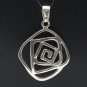 STERLING SILVER PENDANT 925 SPIRAL HANDMADE NEW PE000484 SOLID EMPRESS