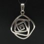 STERLING SILVER PENDANT 925 SPIRAL HANDMADE NEW PE000484 SOLID EMPRESS