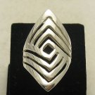 STYLISH LONG STERLING SILVER RING SOLID 925 NEW SIZE H - V