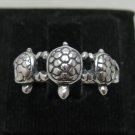 STERLING SILVER RING TUTRLE SOLID 925 NEW SIZE G - V EMPRESS