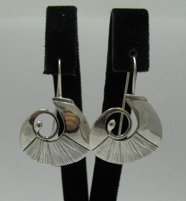 STERLING SILVER EARRINGS SOLID 925 SPIRAL NEW E000445 EMPRESS