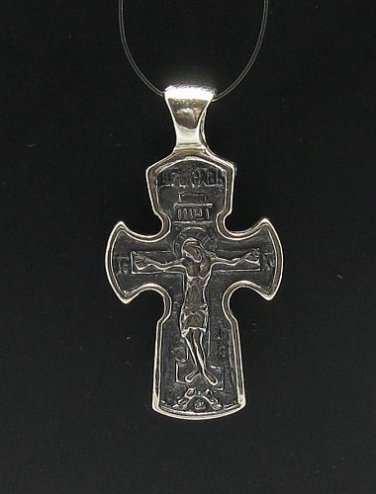 STERLING SILVER PENDANT CROSS ORTHODOX 925 NEW PE000474 SOLID EMPRESS