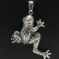STERLING SILVER PENDANT HUGE FROG 925 NEW OXIDIZED PE000463 SOLID EMPRESS