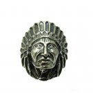 STERLING SILVER RING SOLID 925 INDIAN CHIEF NEW SIZE N - Z++ R001356 EMPRESS