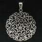 STERLING SILVER PENDANT HUGE FLOWER 925 NEW PERFECT PE000441 SOLID EMPRESS