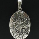 STERLING SILVER PENDANT FLOWER 925 NEW HANDMADE PE000423 EMPRESS SOLID